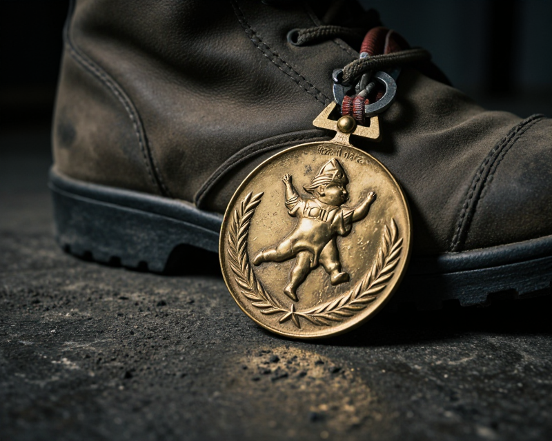 Symbolic representation of military duty and athletic privilege