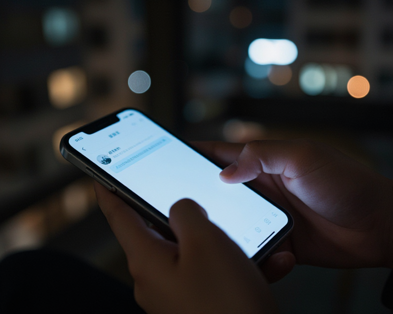 Smartphone notification in dark room