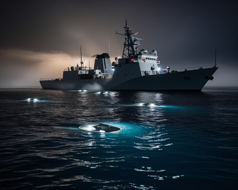 Cinematic Maritime Mine Warfare Scene